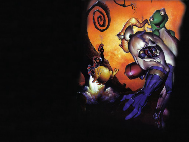 Cartoon character alien game spiral free wallpaper - medium preview image
