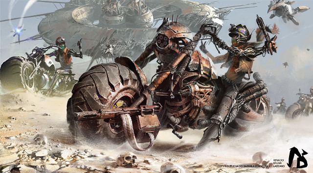 Motorcycle desert helicopter group ride free wallpaper - medium preview image