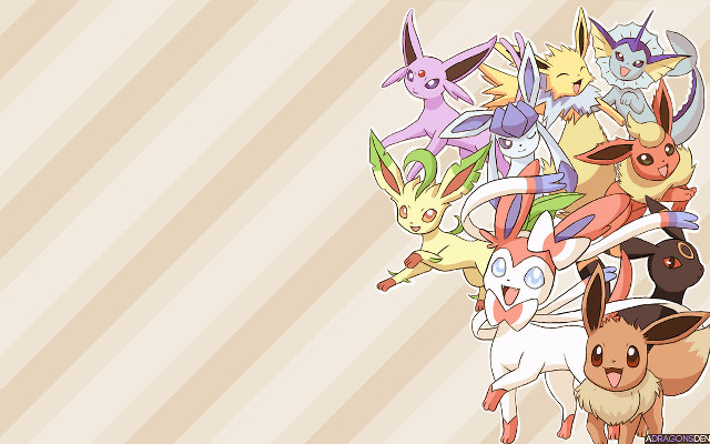 Pokemon group striped background diagonal free wallpaper - medium preview image