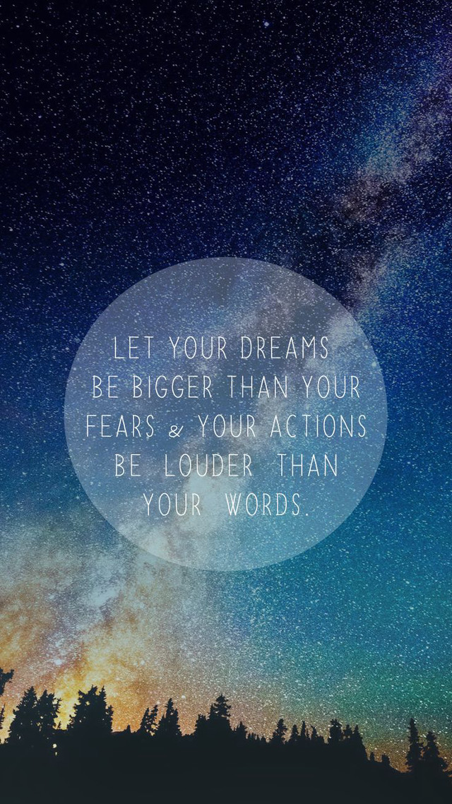 Night sky quote dreams fears free wallpaper - medium preview image