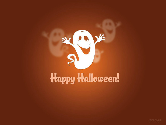 Happy halloween ghost face arms free wallpaper - medium preview image