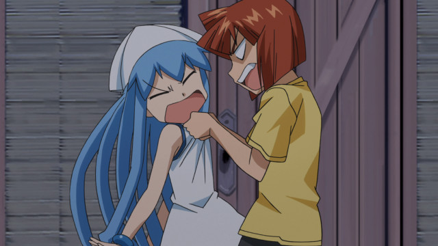 Anime characters couple room door free wallpaper - medium preview image