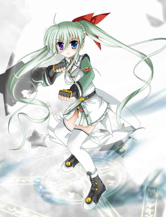 Anime girl white hair red #3 free wallpaper - medium preview image