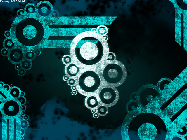 Blue black background circles pattern free wallpaper - medium preview image