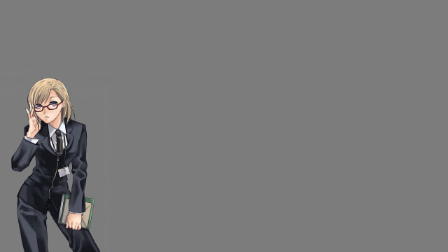Woman suit tie gray background free wallpaper - medium preview image