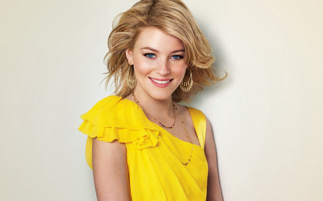 Woman yellow dress bun smile free wallpaper - medium preview image