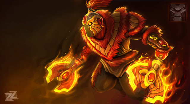 Cartoon firey face big body free wallpaper - medium preview image