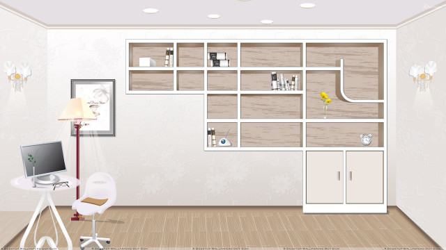 Room desk interior furniture workspace #3 free wallpaper - medium preview image