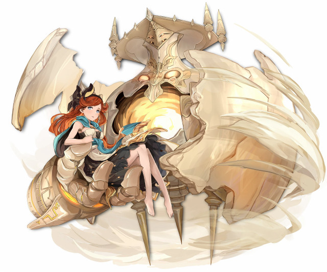 Woman dragon ride horns creature free wallpaper - medium preview image