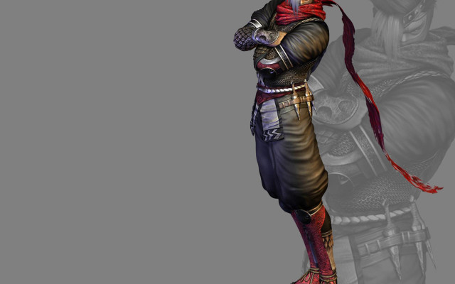 Character costume sword holding action free wallpaper - medium preview image