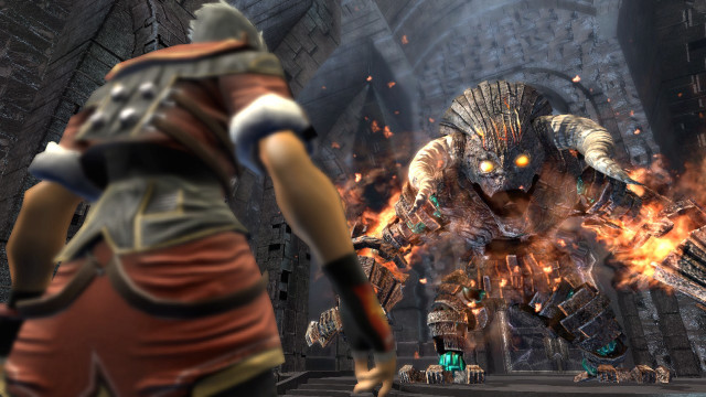 Demonic creature man fire video free wallpaper - medium preview image