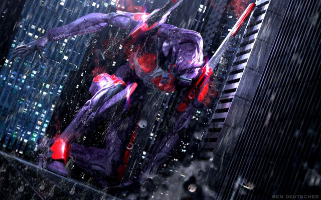 Futuristic man suit bloody face free wallpaper - medium preview image