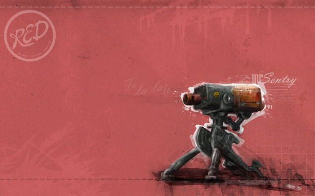 Robot holding beer sitting red free wallpaper - medium preview image