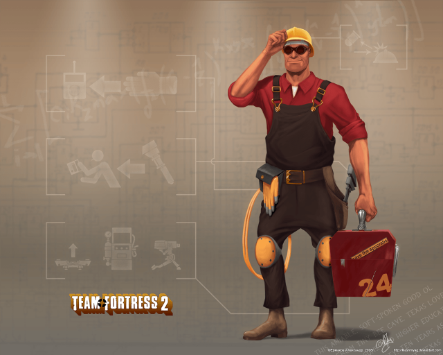 Man work uniform holding toolbox free wallpaper - medium preview image
