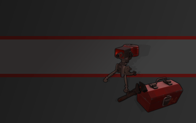 Red suitcase red robot concept free wallpaper - medium preview image