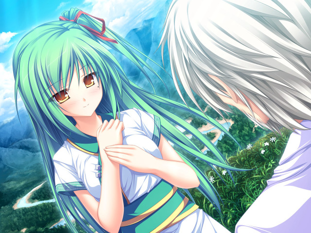 Anime girls long hair glasses #5 free wallpaper - medium preview image