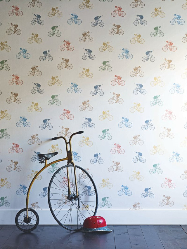 Bike wall ball wallpaper pattern free wallpaper - medium preview image