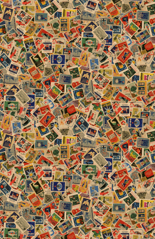 Large stamps wallpaper colorful background free wallpaper - medium preview image