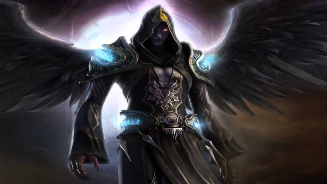 Angel wings hood sword glow free wallpaper - medium preview image