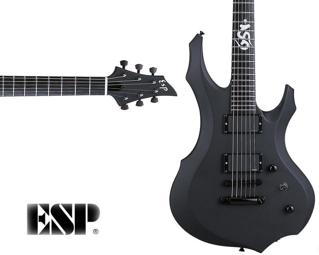 Black guitar electric music illustration free wallpaper - medium preview image