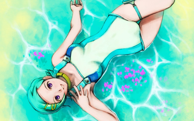 Aya goda anime pool float free wallpaper - medium preview image