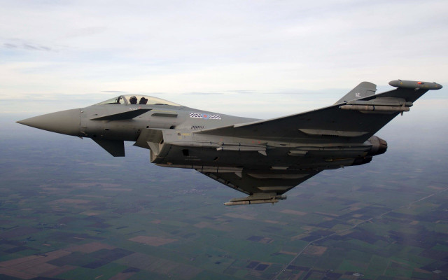Military jet flying grass trees free wallpaper - medium preview image
