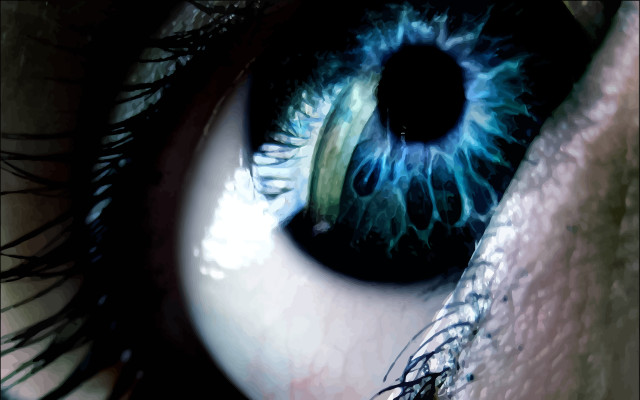 Blue eye closeup black circle free wallpaper - medium preview image