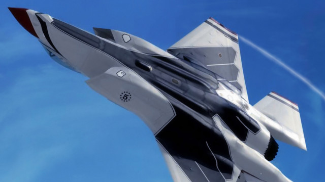 Jet fighter plane blue sky free wallpaper - medium preview image