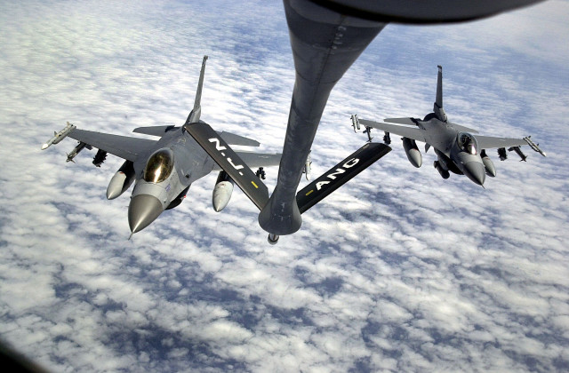 Fighter jets flying above clouds free wallpaper - medium preview image