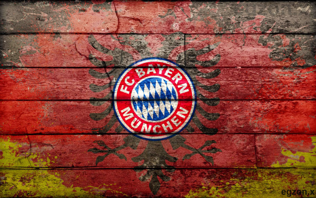 Wooden plank red blue emblem free wallpaper - medium preview image