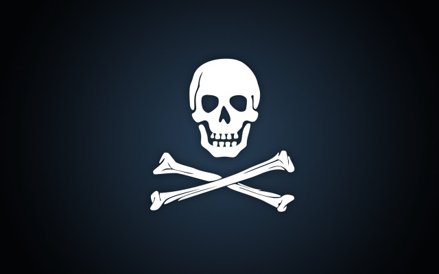 Skull crossbones dark background shadow #2 free wallpaper - medium preview image