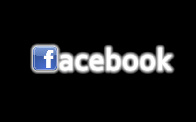 Facebook logo dark background white free wallpaper - medium preview image