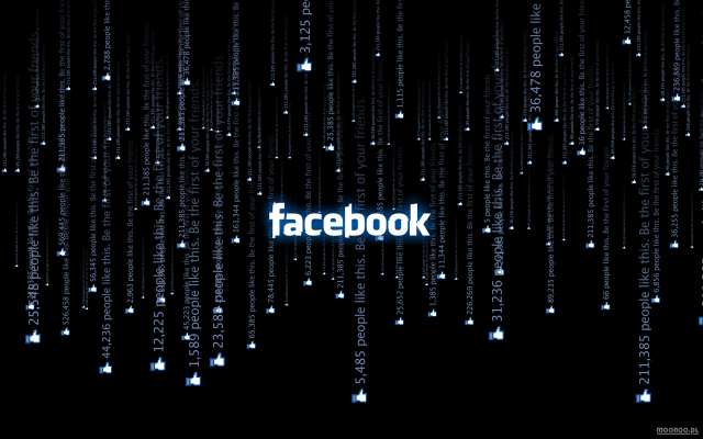 Facebook dark background logo words free wallpaper - medium preview image