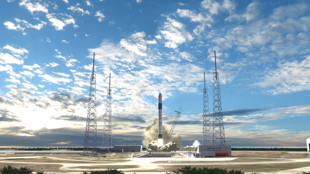Rocket launch pad sky background free wallpaper - medium preview image