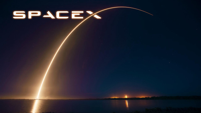 Spacex rocket launch sky lake free wallpaper - medium preview image