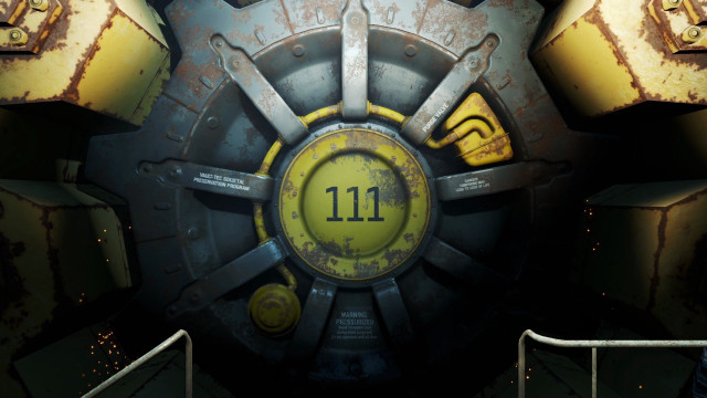 Large metal object yellow number free wallpaper - medium preview image