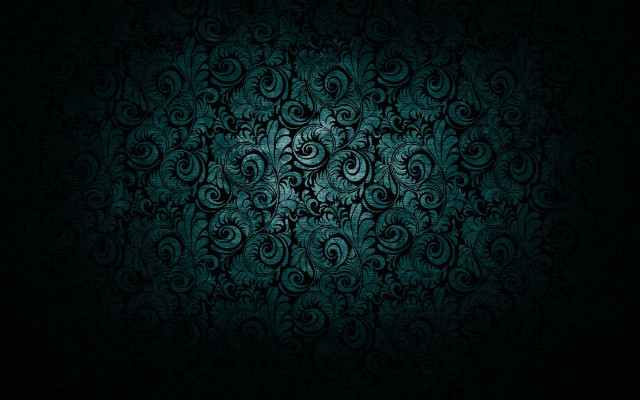 Dark green wallpaper swirls leaves #2 free wallpaper - medium preview image