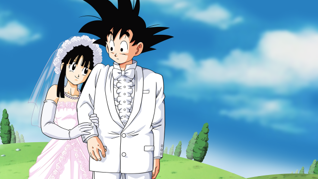 Bride groom field blue sky free wallpaper - medium preview image