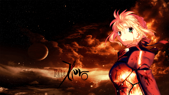 Anime character dark sky red free wallpaper - medium preview image