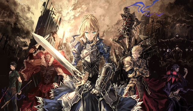 Group fire sky sword people free wallpaper - medium preview image