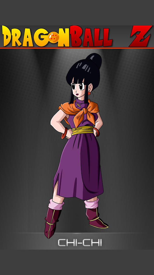 Chi purple dress dragonballz portrait free wallpaper - medium preview image