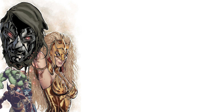 Women masks drawing art illustration free wallpaper - medium preview image