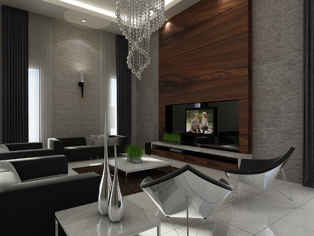 Living room chandelier television table free wallpaper - medium preview image