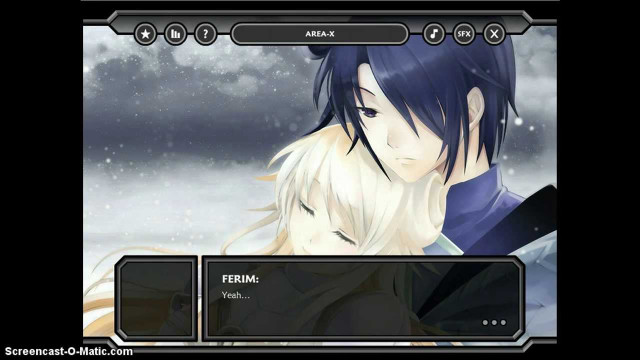 Anime couple kissing cloudy sky free wallpaper - medium preview image