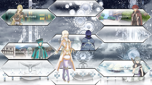 People snow covered clock snowglobe free wallpaper - medium preview image