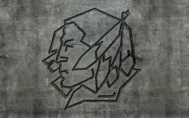 Drawing man face concrete wall free wallpaper - medium preview image
