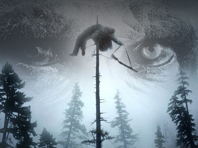 Man stick forest giant eye free wallpaper - medium preview image