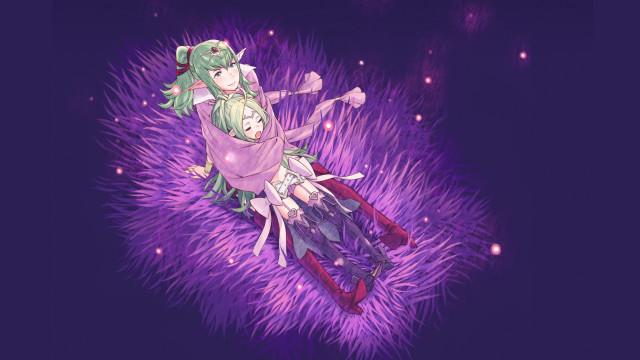 Anime characters purple object fireworks free wallpaper - medium preview image