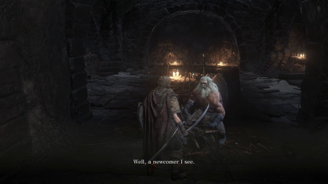 Man woman dark cave torches free wallpaper - medium preview image