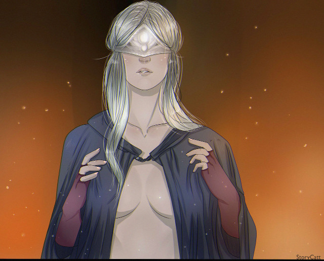 Woman long hair cape dark free wallpaper - medium preview image